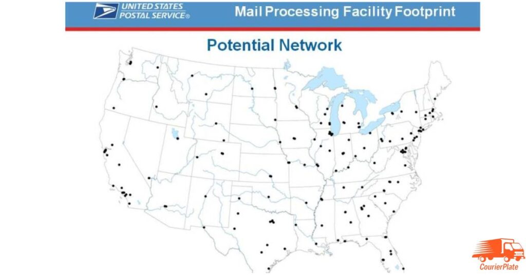 USPS Regional Facility Locations and Network